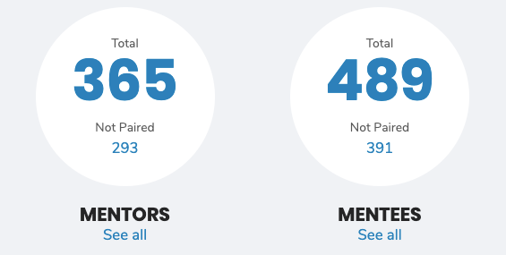 Mentornity metrics